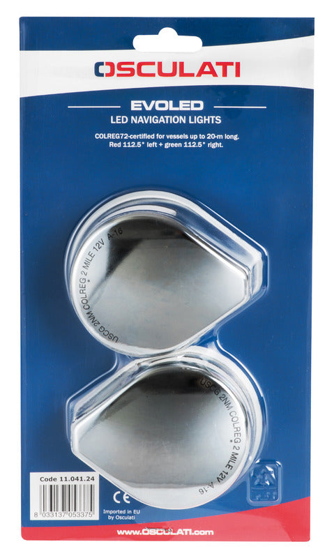Lateral navigation light polished SS body - foto originale Osculati Srl