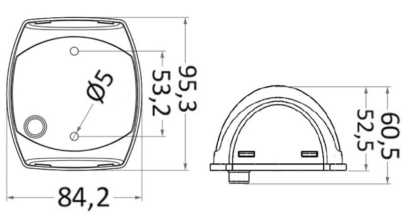 Sphera II navigation light 225° white body - foto originale Osculati Srl