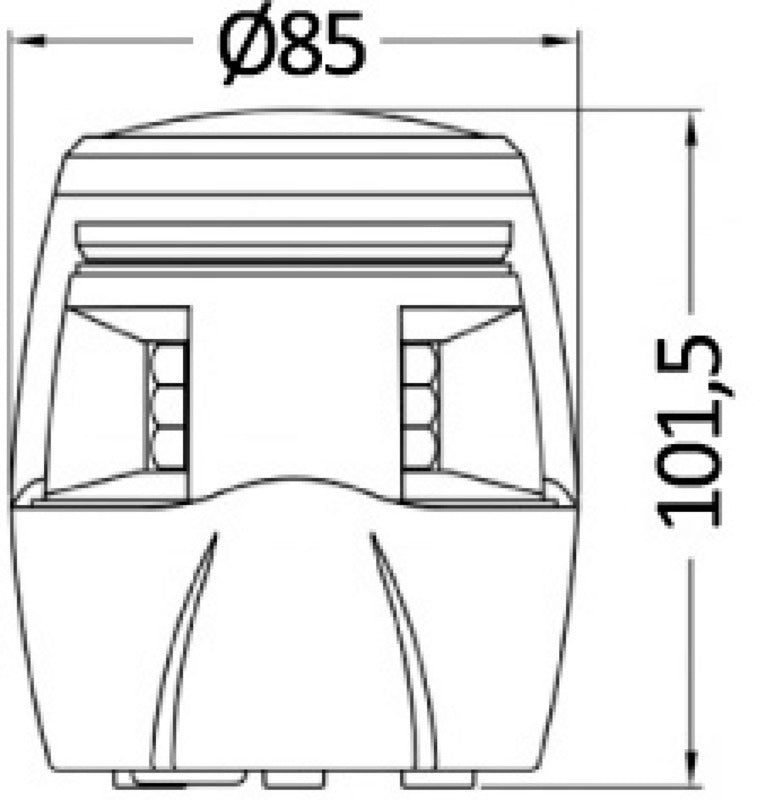 360° mast head black case - foto originale Osculati Srl