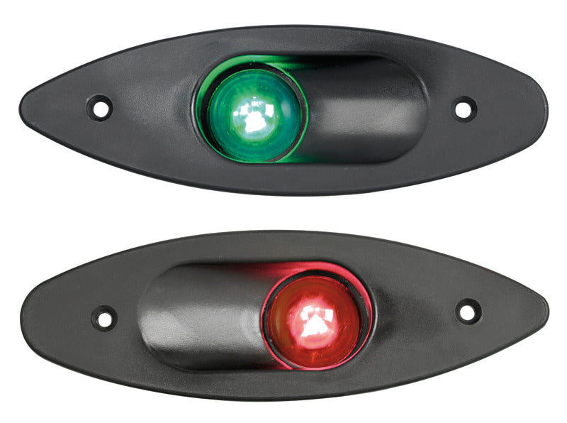 Built-in ABS navigation light red/black - foto originale Osculati Srl