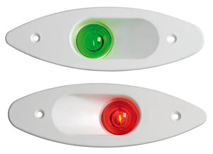 Built-in ABS navigation light red/white - foto originale Osculati Srl