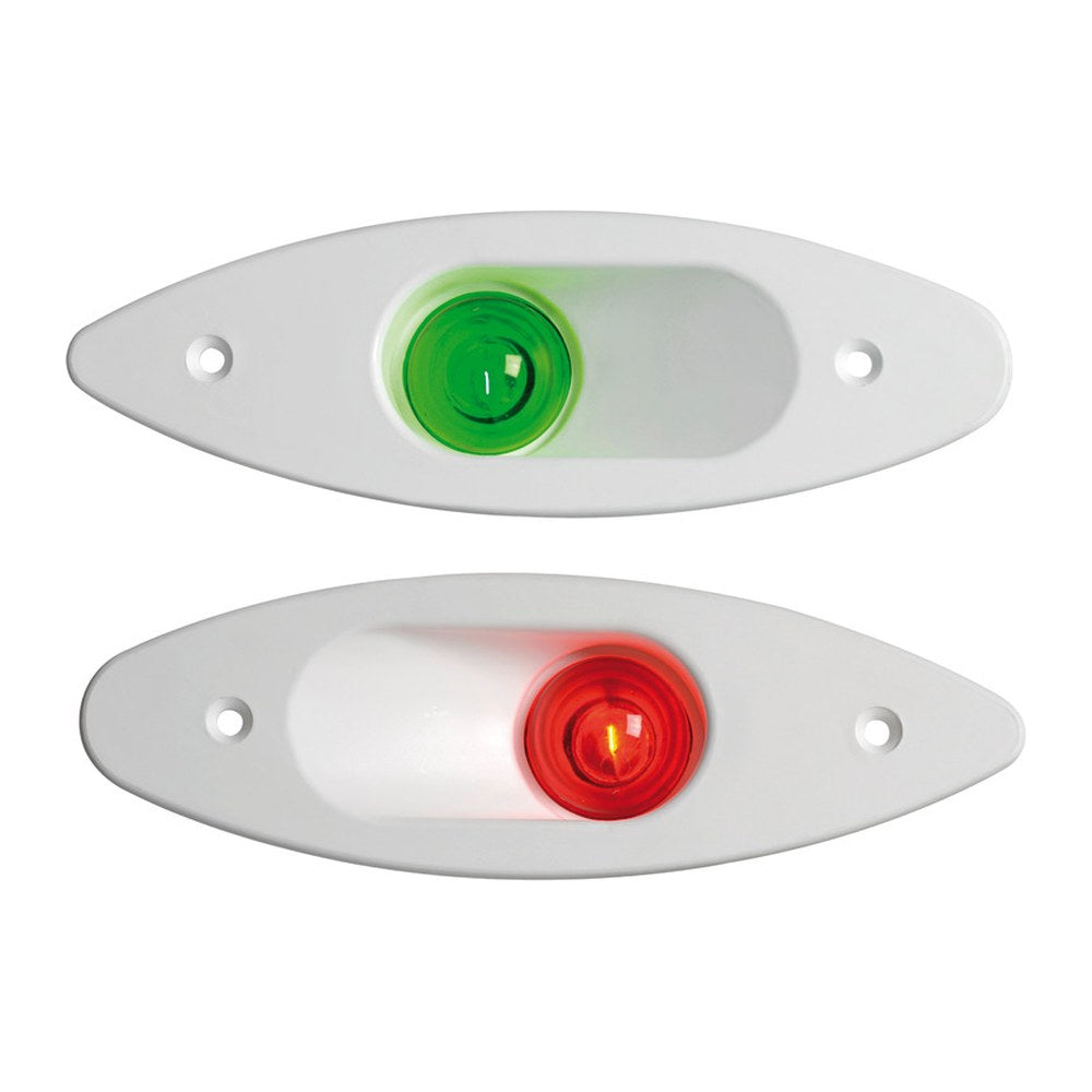 Built-in ABS navigation light red/white - foto originale Osculati Srl