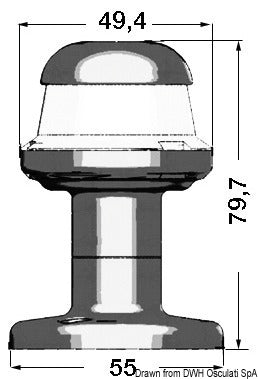 Orions AISI 316/112.5° green navigation light - foto originale Osculati Srl