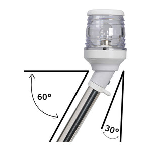 360° pole w/30° white light 60 cm - foto originale Osculati Srl