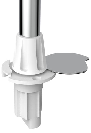 Classic 360° pull-out pole w//base white plastic 60cm - foto originale Osculati Srl