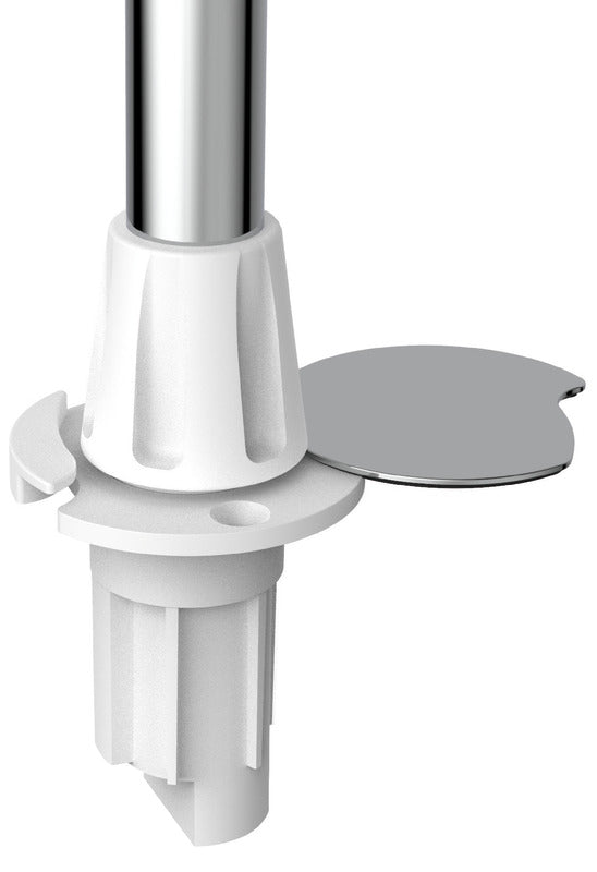 Classic 360° pull-out pole w//base white plastic 60cm - foto originale Osculati Srl