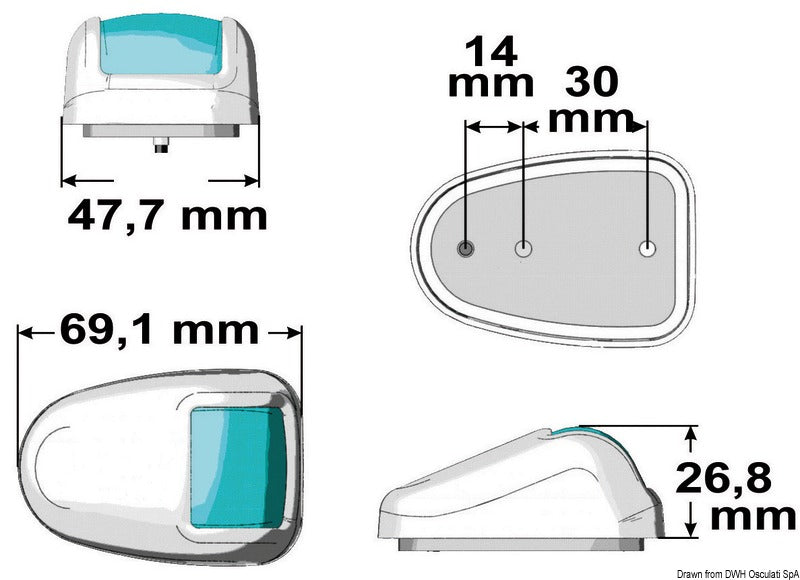 Orions white navigation led light 360° - foto originale Osculati Srl