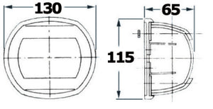 Maxi 20 AISI 316 135° white 24V navigation light - foto originale Osculati Srl
