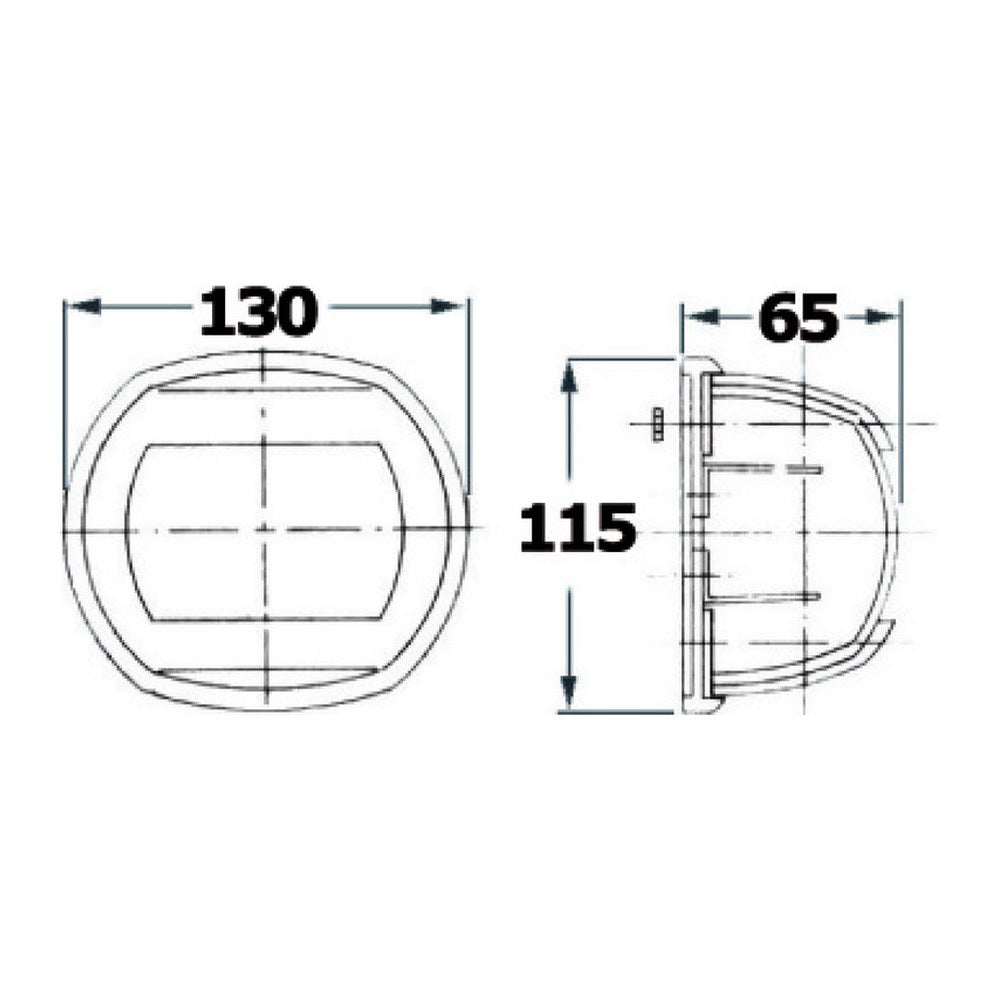 Maxi 20 AISI 316 112.5° red 24V navigation light - foto originale Osculati Srl
