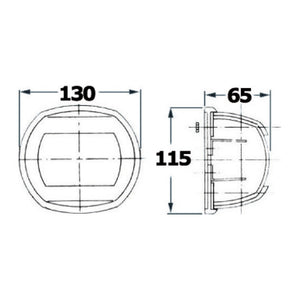 Maxi 20 AISI 316 225° white 24V navigation light - foto originale Osculati Srl