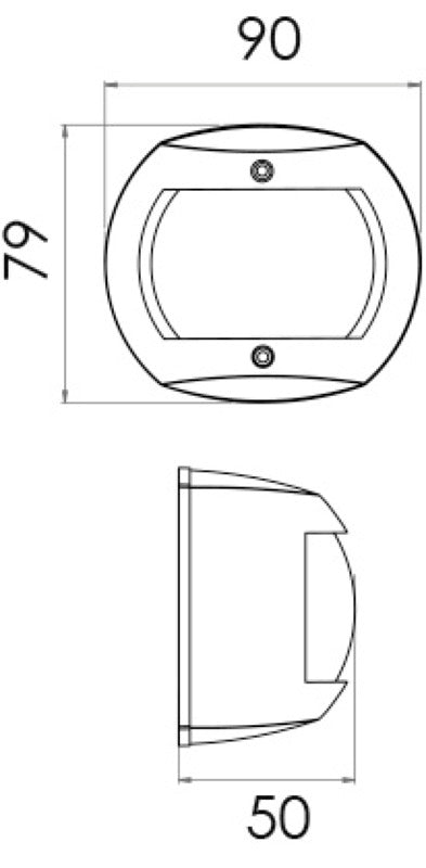 Classic 20 LED navigation light - 135° stern SS casing - foto originale Osculati Srl