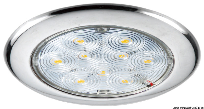 Ceiling light w/ 9 white LEDs - foto originale Osculati Srl