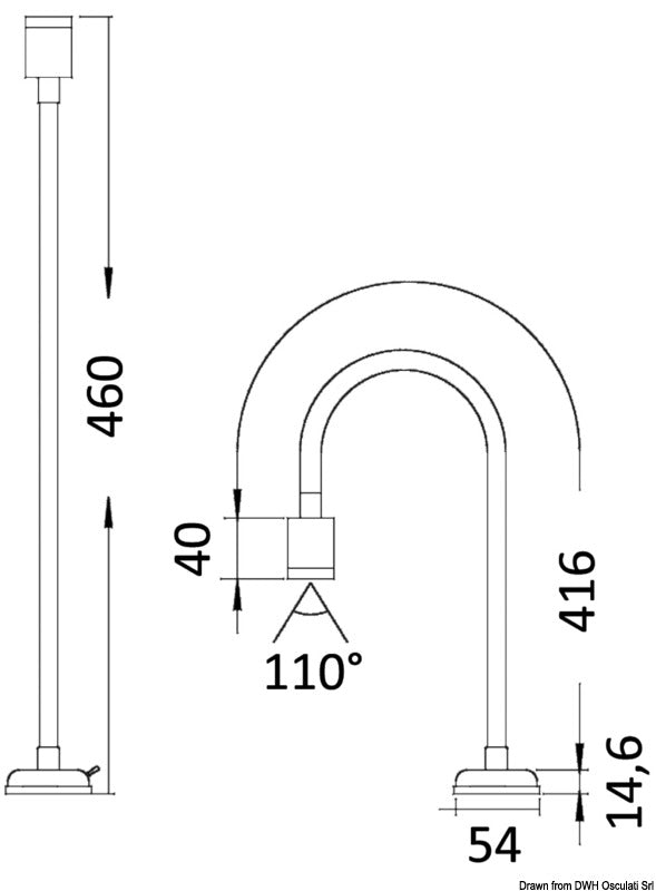 Articulating LED light 10 W 12/24 V - foto originale Osculati Srl