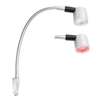 Batsystem 6-LED Kojenleuchte m. flexiblem Arm, titan silber