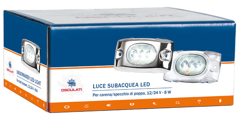 Underwater LED light 12/24V white + AISI316 cover - foto originale Osculati Srl