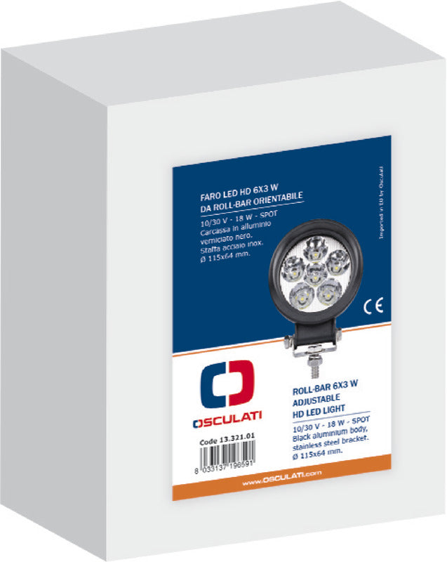 HD LED adjustable light for A-frame 18 W 10/30 V - foto originale Osculati Srl