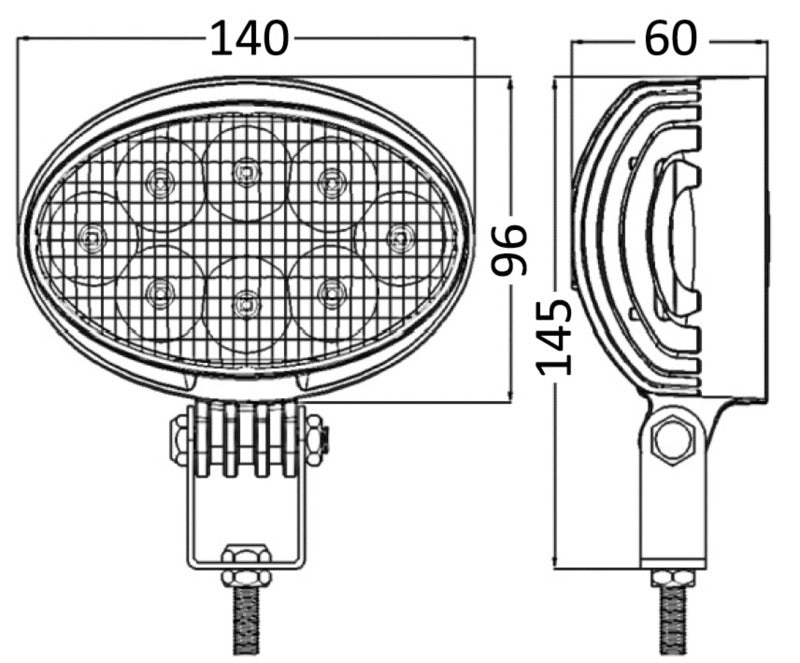 HD LED adjustable light for A-frame 24 W 10/30 V - foto originale Osculati Srl