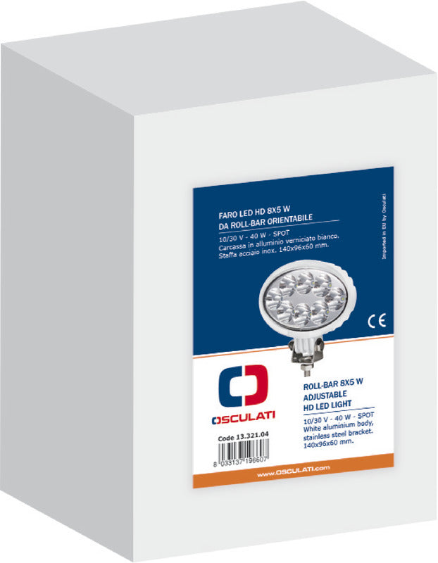 HD LED adjustable light for A-frame 40 W 10/30 V - foto originale Osculati Srl