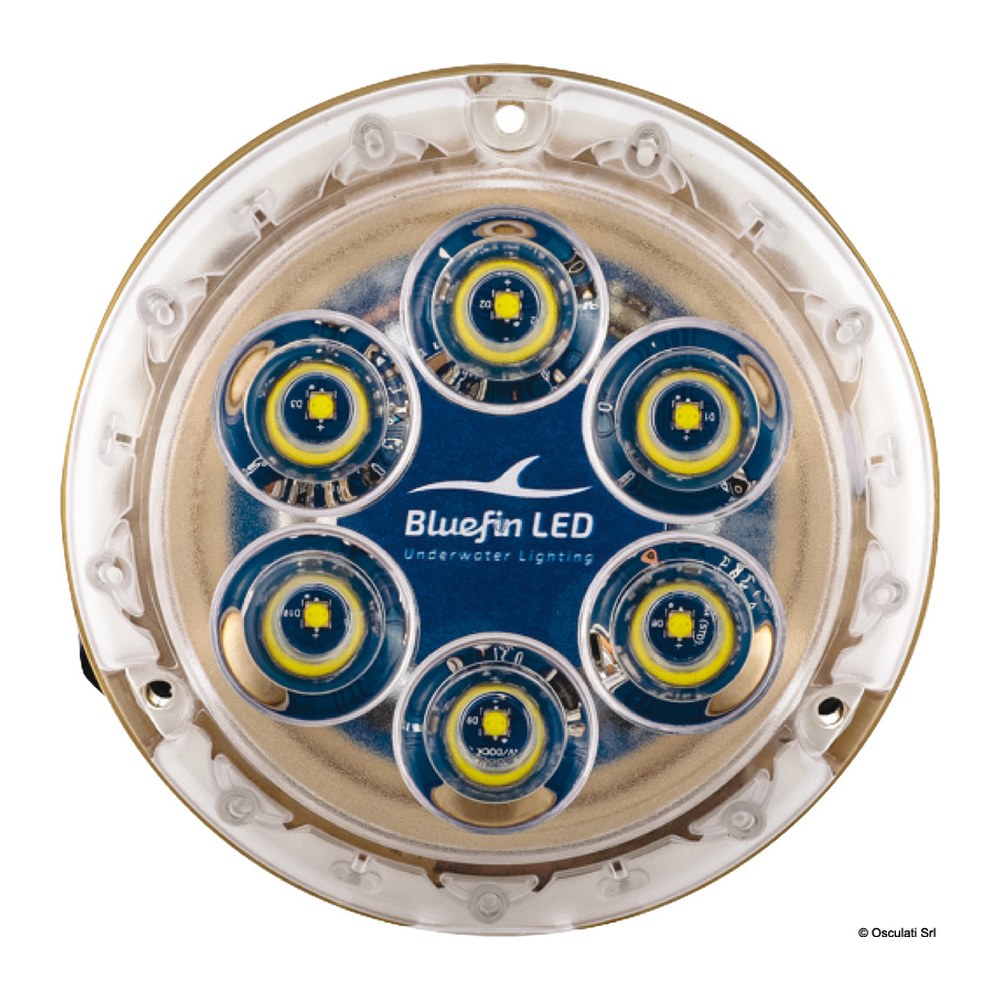 PIRANHA P6 NITRO LED underwater light white+blue 12V - foto originale Osculati Srl