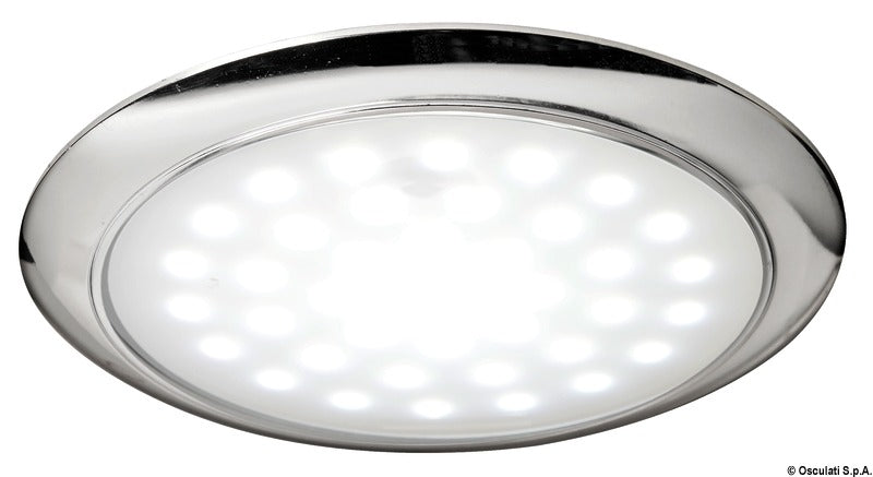 Ultra-flat LED light chromed ring nut 12/24 V 3 W - foto originale Osculati Srl