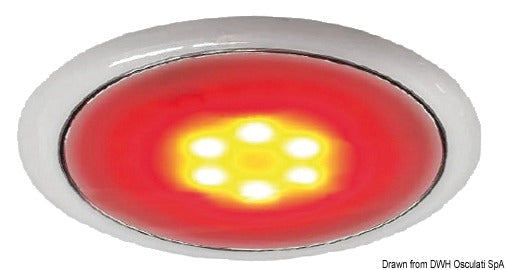 Day/Night LED ceiling light recessless white/SS - foto originale Osculati Srl