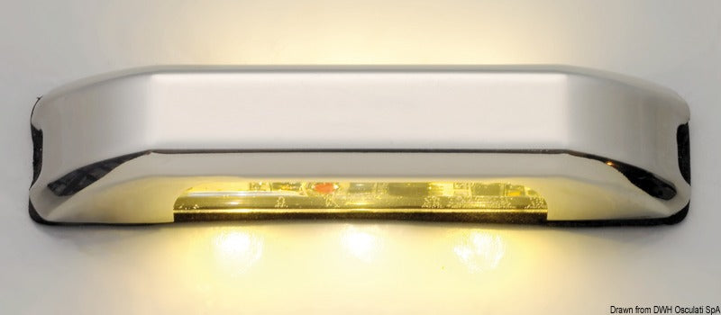 LED courtesy light w/4 + 4 white LEDs - foto originale Osculati Srl