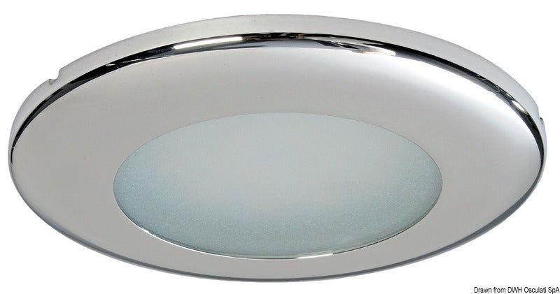 Capella LED spotlight mirror polished white - foto originale Osculati Srl