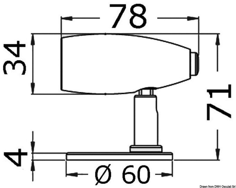 Rana articulated LED light High Power 12/24 V - foto originale Osculati Srl
