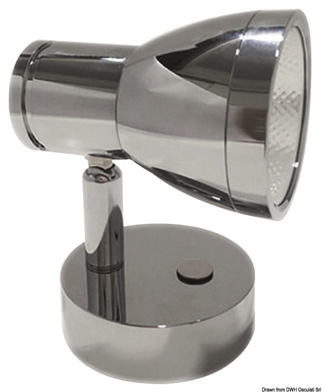 CREE LED reading spotlight chromed aluminium - foto originale Osculati Srl