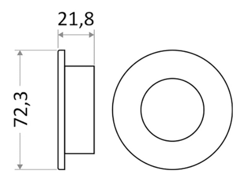 Aruba reduced recess LED light round - foto originale Osculati Srl