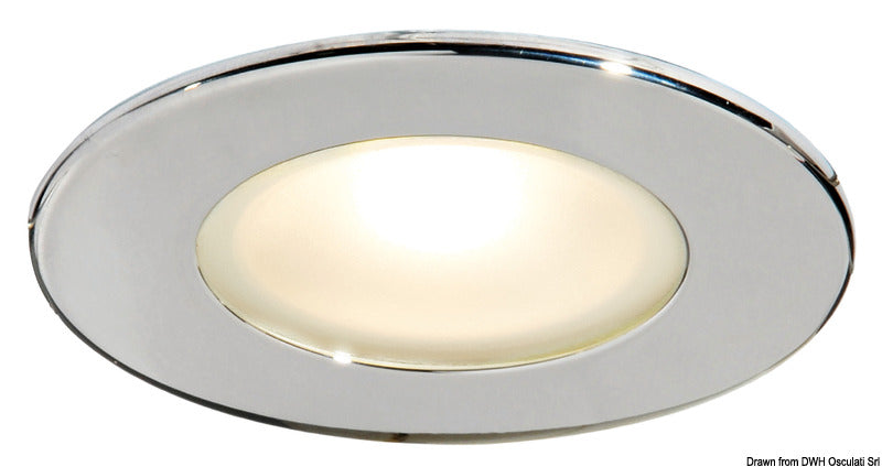 Atria II LED recess ceiling light mirror-polished IP65 - foto originale Osculati Srl