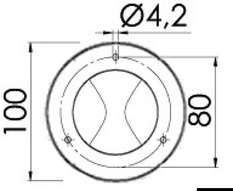 Retractable Aurora deck lamp round bezel - foto originale Osculati Srl