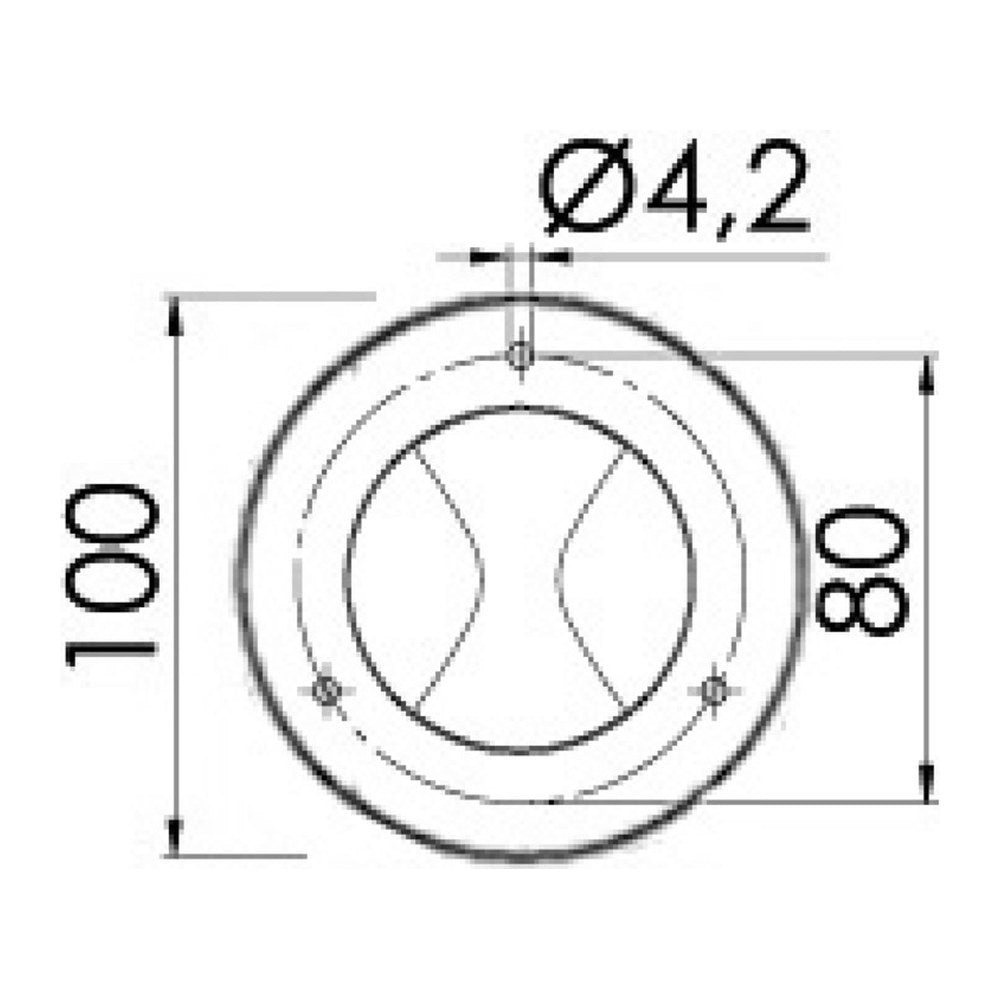 Retractable Aurora deck lamp round bezel - foto originale Osculati Srl