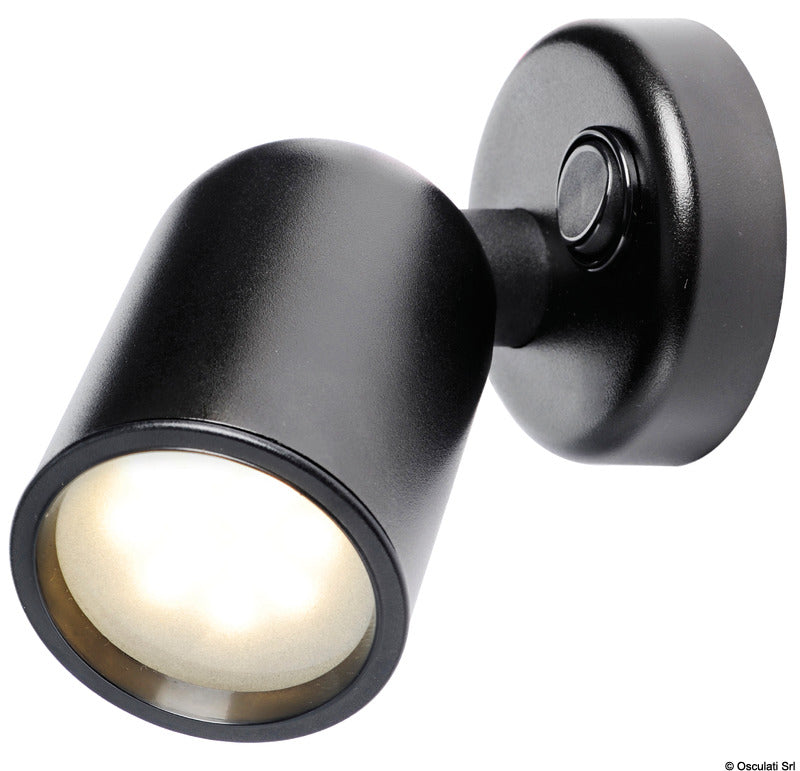 Articulated LED spotlight ABS black - foto originale Osculati Srl