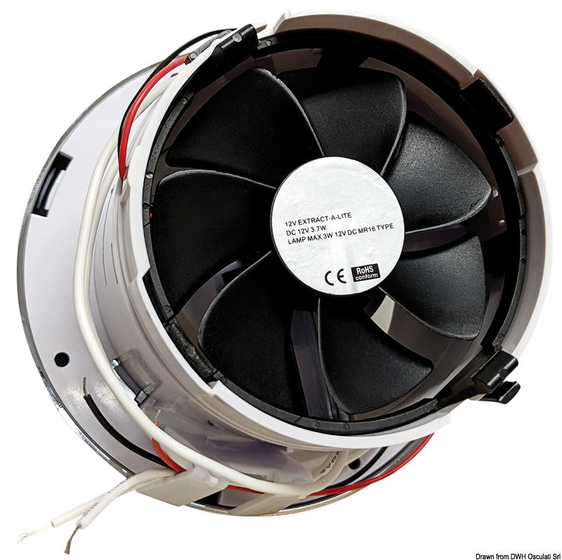 Recess-fit LED spot light w/extractor fan 24V - foto originale Osculati Srl