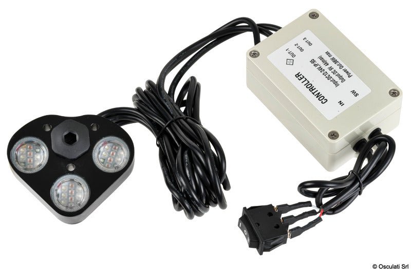Underwater LED light 12/24 V RGBW - foto originale Osculati Srl