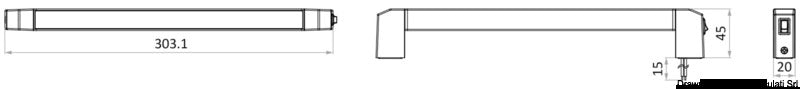 Slash 325° adjustable LED ceiling light 24 V - foto originale Osculati Srl