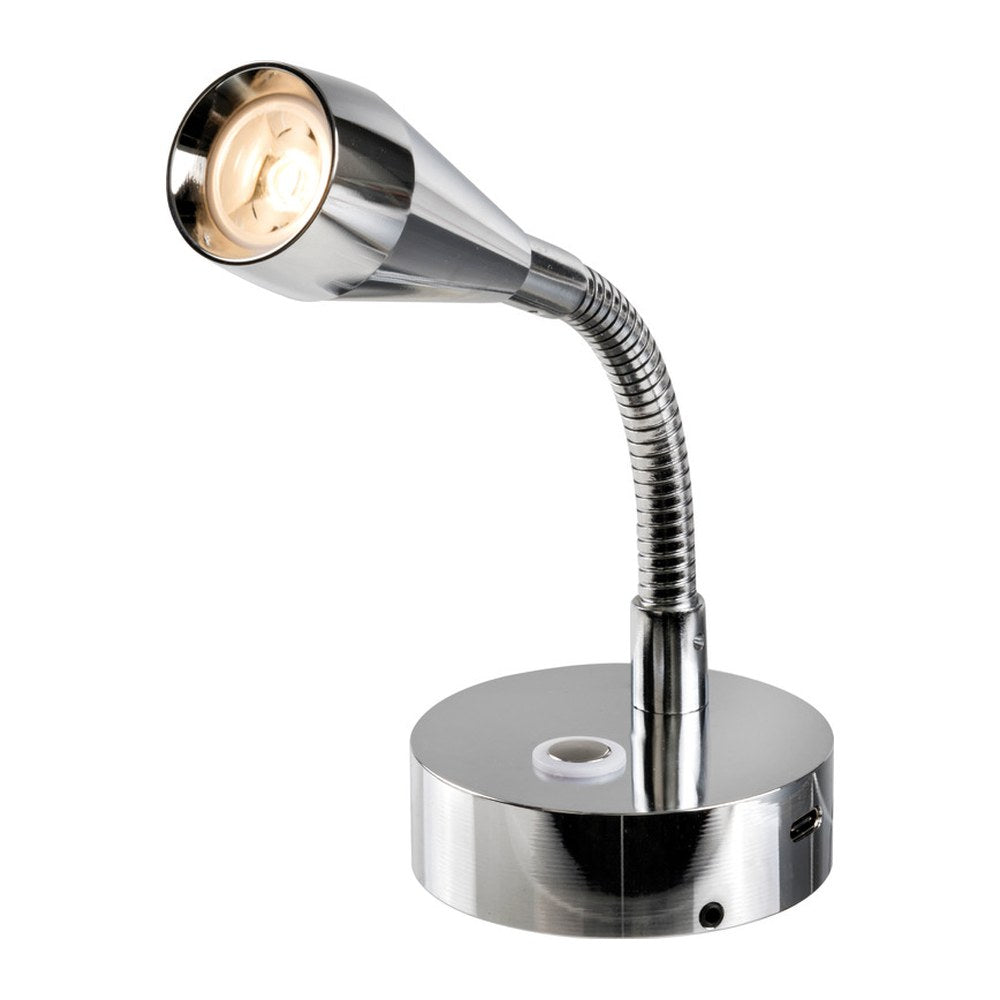 Articulated LED spotlight polished - foto originale Osculati Srl