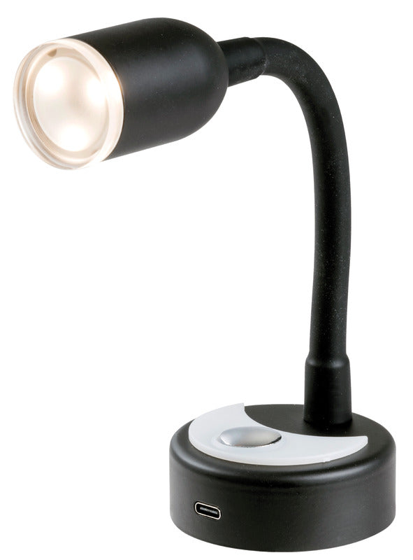 Articulated LED spotlight black 400 mm - foto originale Osculati Srl