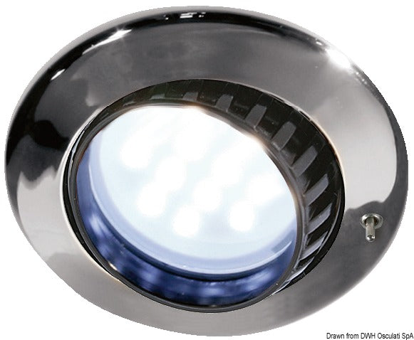 Batsystem Comet spotlight chromed ABS 9 LED - foto originale Osculati Srl