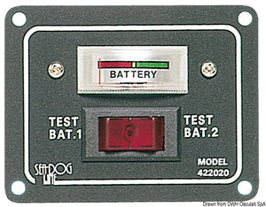 2-battery panel with tester analog - foto originale Osculati Srl
