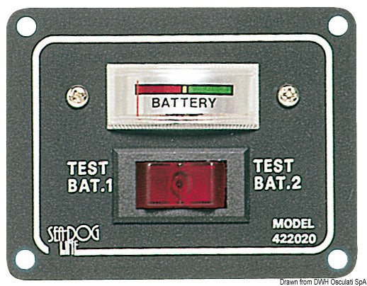 2-battery panel with tester analog - foto originale Osculati Srl