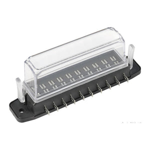 Watertight blade fuse holder deep lid 10 seats - foto originale Osculati Srl