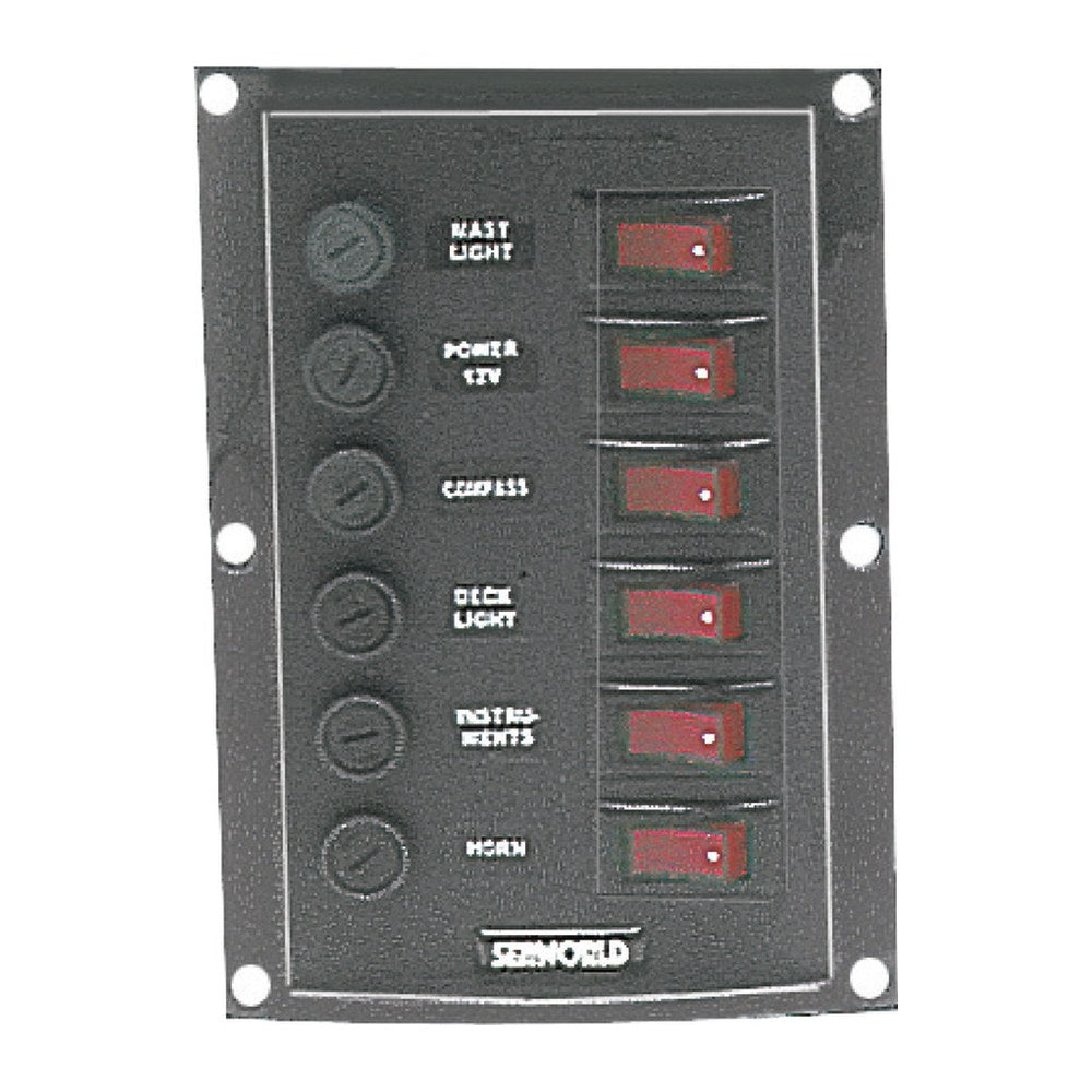 Vertical control panel w. 6 switches - foto originale Osculati Srl