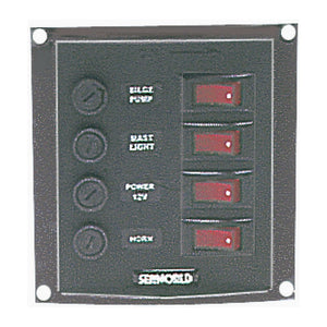 Vertical control panel w. 4 switches - foto originale Osculati Srl