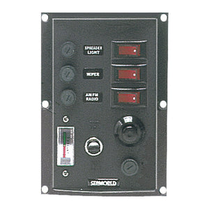 Vertical control panel w. 3 switches + horn - foto originale Osculati Srl