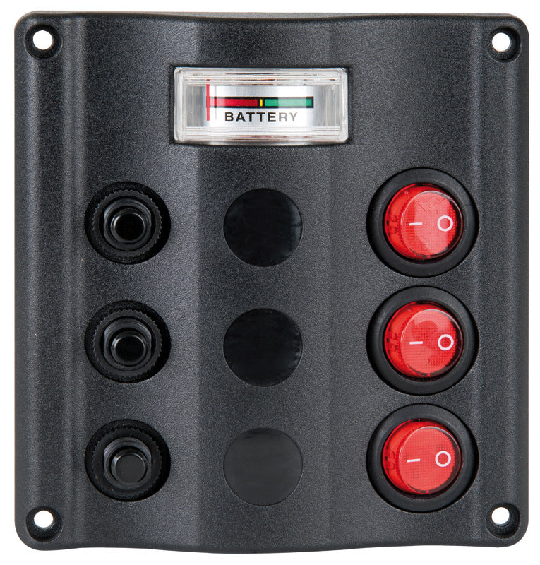 Wave electric control panel 3 + 12V voltmeter - foto originale Osculati Srl