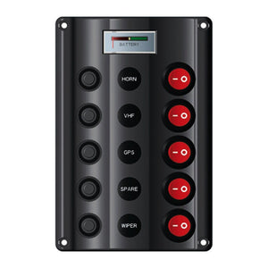 Wave electric control panel 5 + 12 V voltmeter - foto originale Osculati Srl