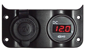 Voltmeter 3/30 V + lighter plug - foto originale Osculati Srl