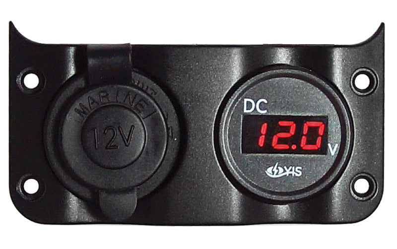 Voltmeter 3/30 V + lighter plug - foto originale Osculati Srl